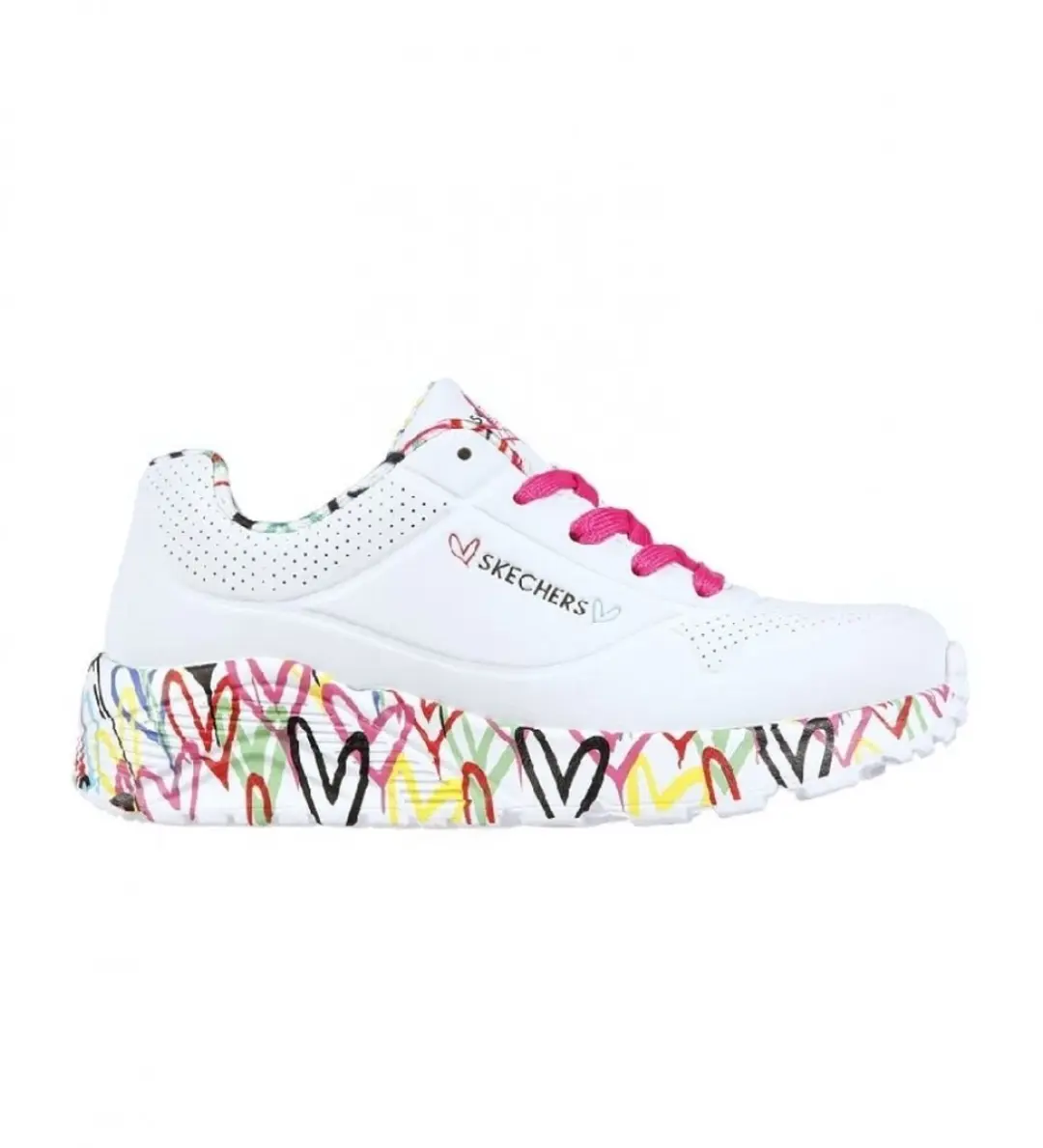 Skechers Uno Lite 314976L-WMLT, voor meisje, Wit, Sneakers,Sportschoenen, maat: