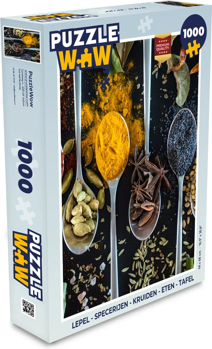 PuzzleWow Tafelpuzzel 1000 Stuks - Multicolor