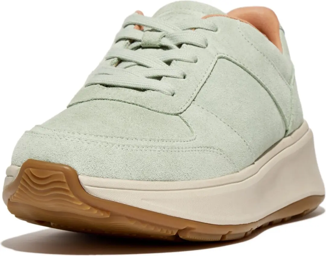 FitFlop FitFlop F-Mode Suede Flatform Sneakers GROEN