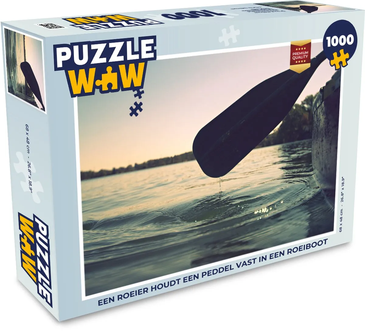 PuzzleWow Legpuzzel 1000 Stuks - Roeier in Boot Multicolor