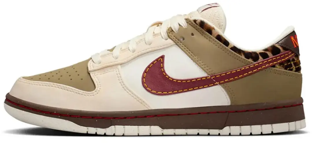 Nike Dunk Low Retro Khaki Team Red Pearl White (Women's)