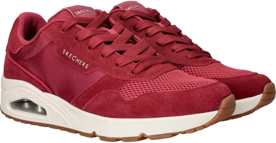 Skechers Uno Vintage Air Heren Sneakers - Rood - afbeelding 4 van 6