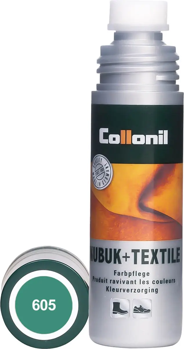 Nubuck, suède en textiel depper, kleur groen