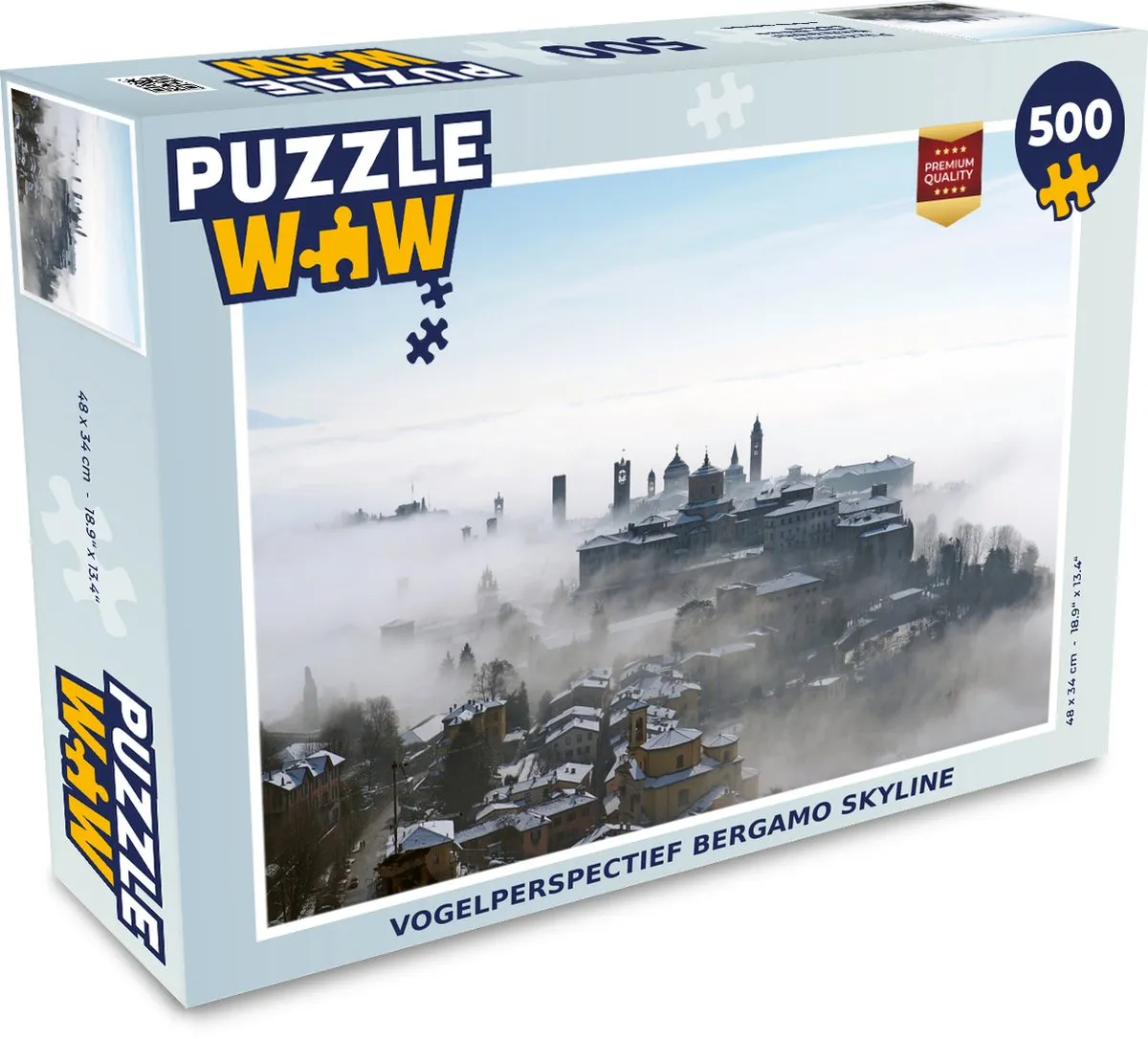 PuzzleWow Bergamo Skyline Legpuzzel 500 Stuks