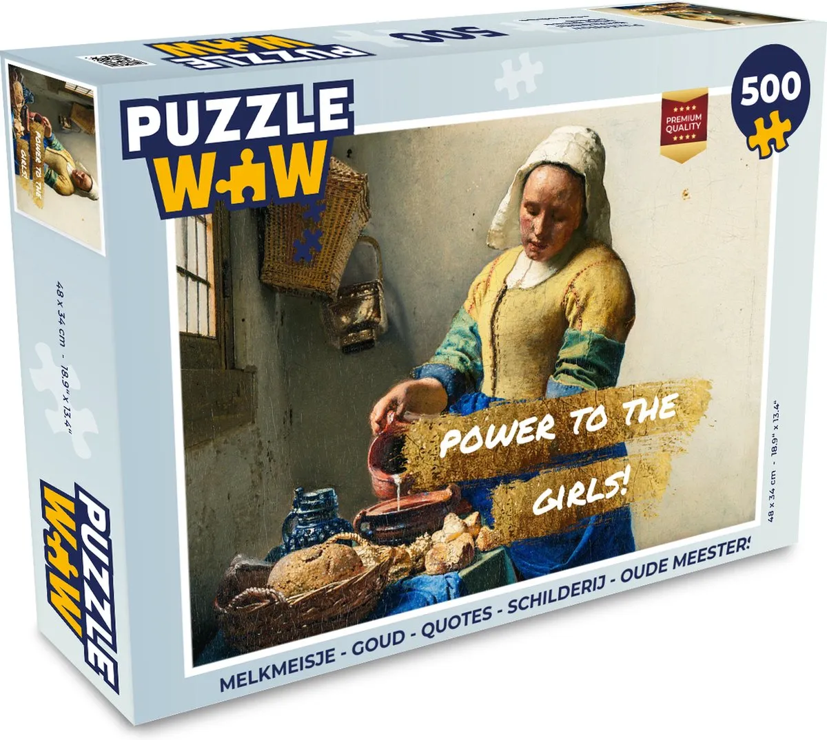 PuzzleWow Melkmeisje Legpuzzel 500 Stuks - Multicolor