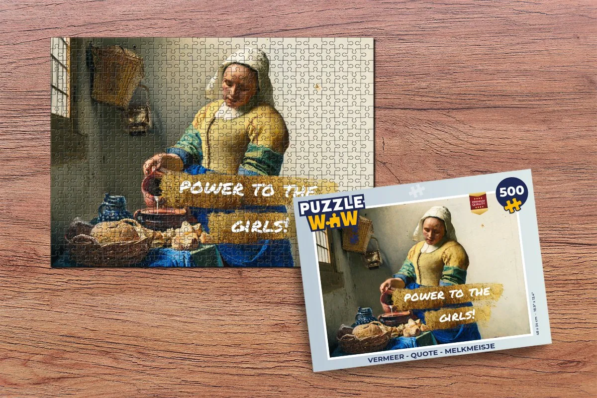 PuzzleWow Melkmeisje Legpuzzel 500 Stuks - Multicolor