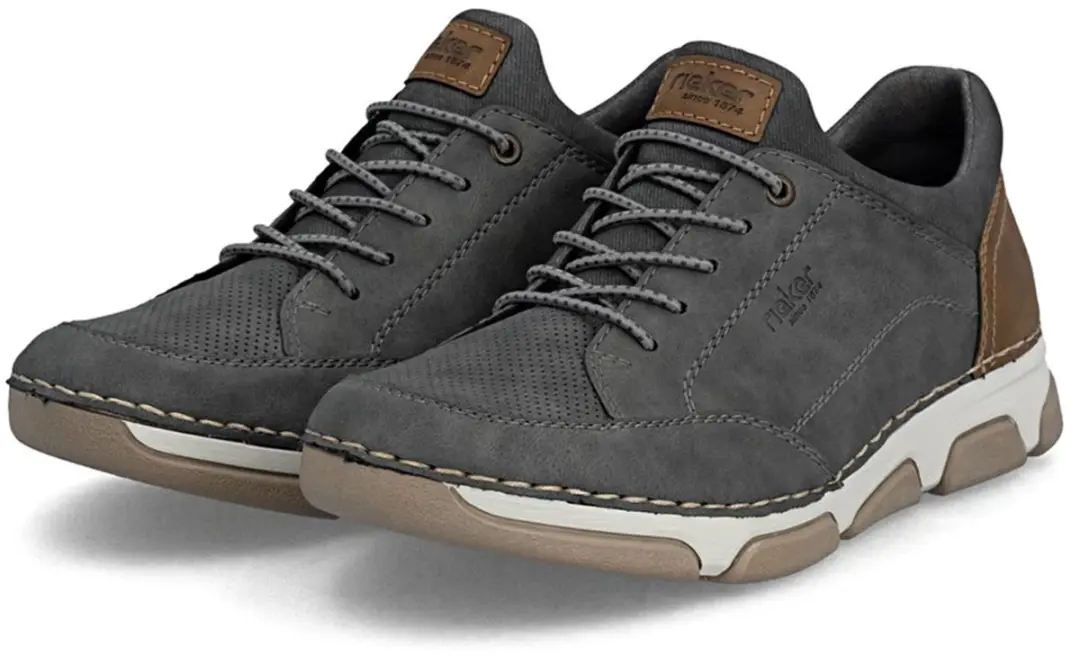 Rieker herenslipschoenen sneakers 15950-45 Grey extra breed
