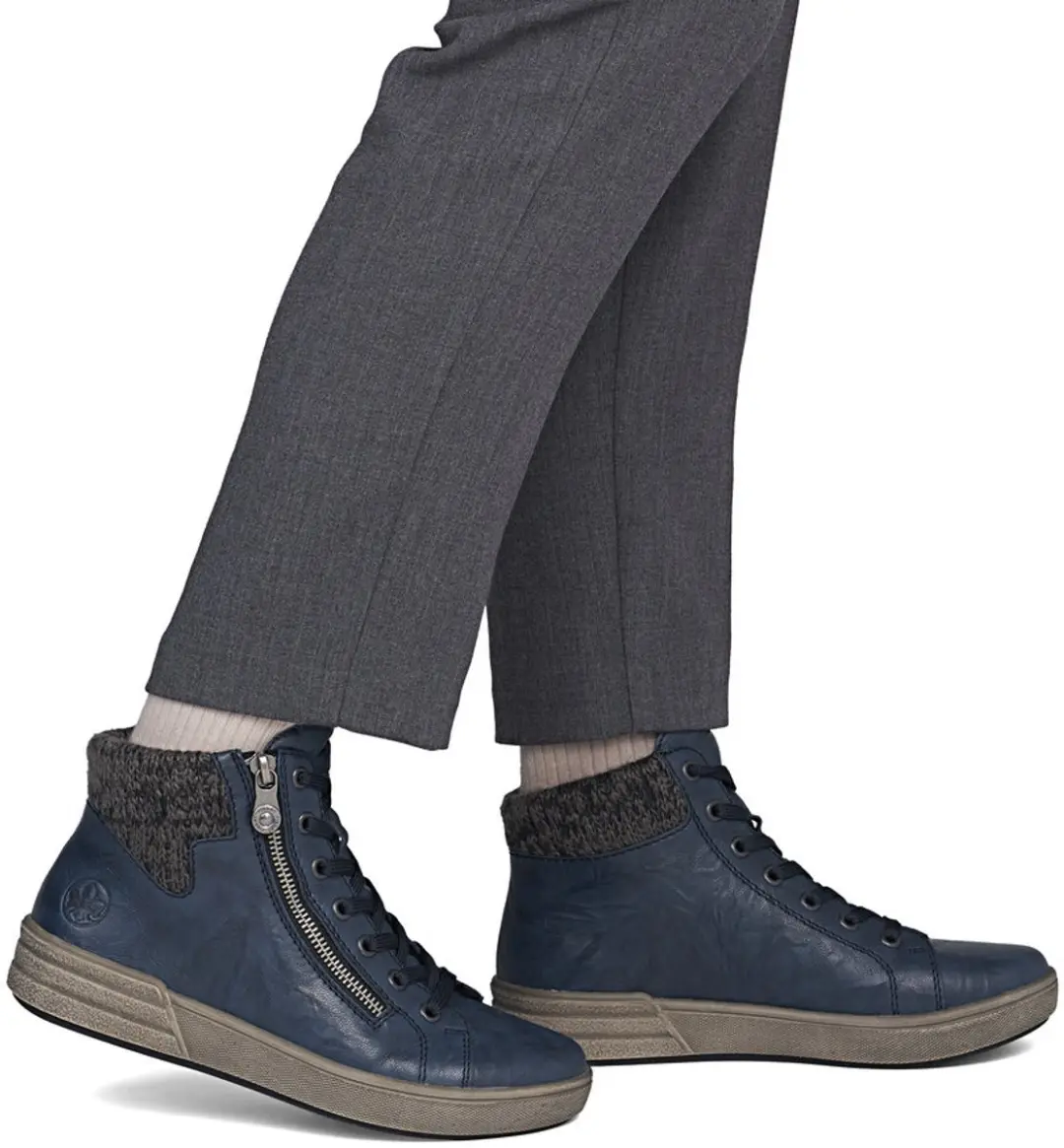 Rieker X0709-14 Dames Veterboots - Blauw