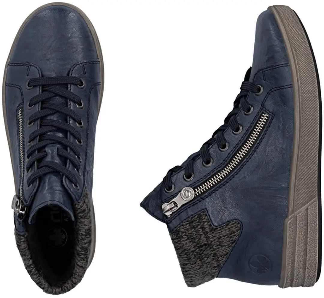Rieker X0709-14 Dames Veterboots - Blauw