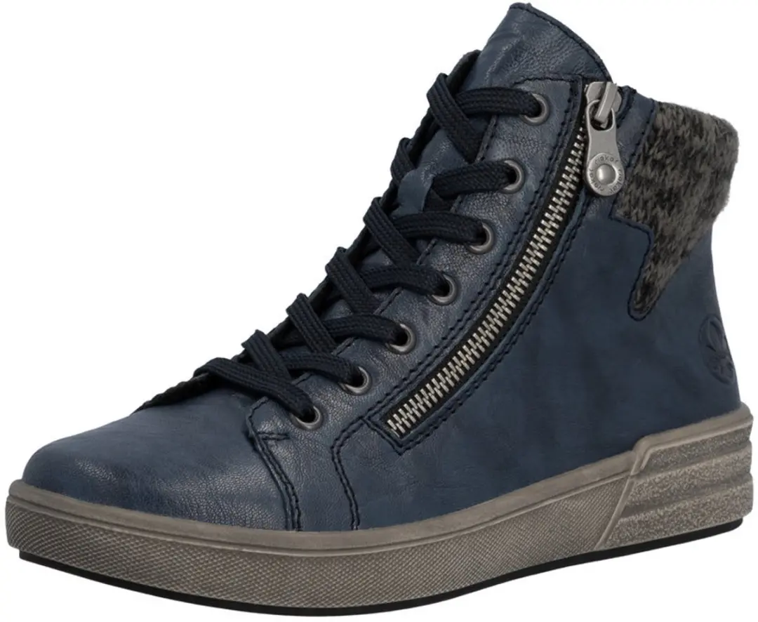 Rieker X0709-14 Dames Veterboots - Blauw