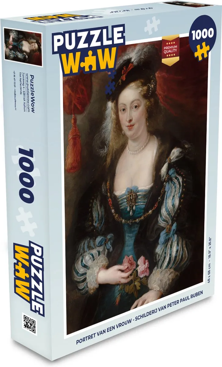 PuzzleWow Rubens Portret van een vrouw Legpuzzel 1000 Stuks