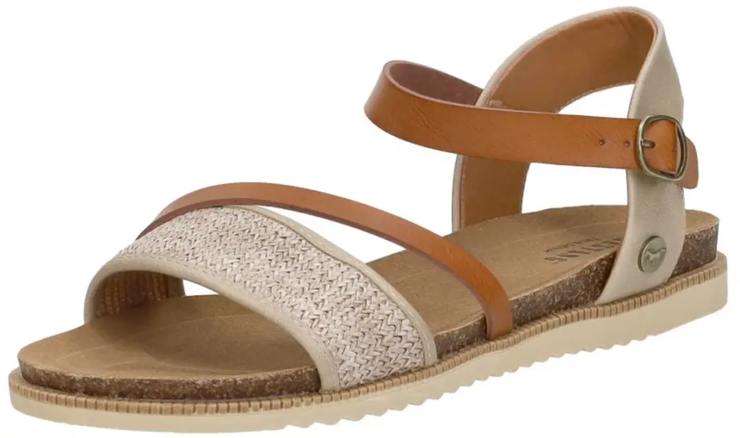 Mustang Sandalen Plat Sandalen Plat - Beige - Maat 40 - afbeelding 3 van 6