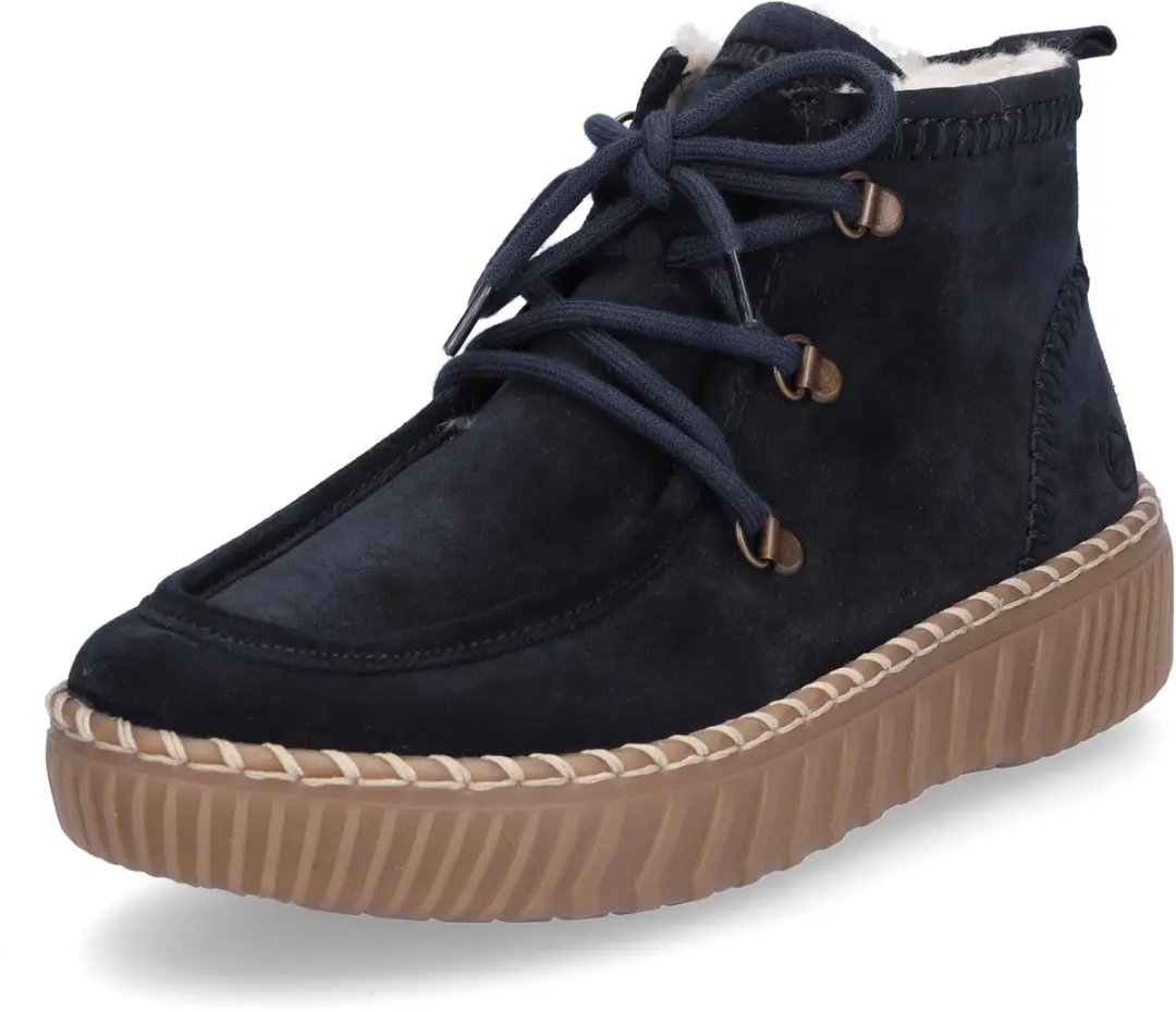 Remonte dameslaars met vetersluiting blauw
