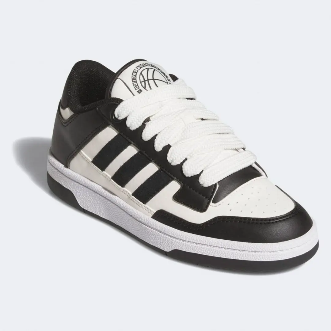 Adidas Rapid Court Low Sneakers - Dames 39 1/3 - Zwart/Off White - afbeelding 6 van 6