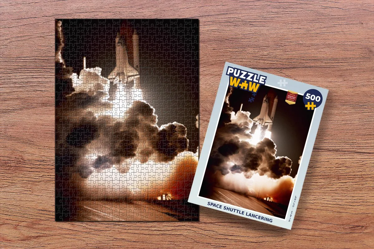 PuzzleWow Space Shuttle Lancering Legpuzzel 500 Stuks - Multicolor