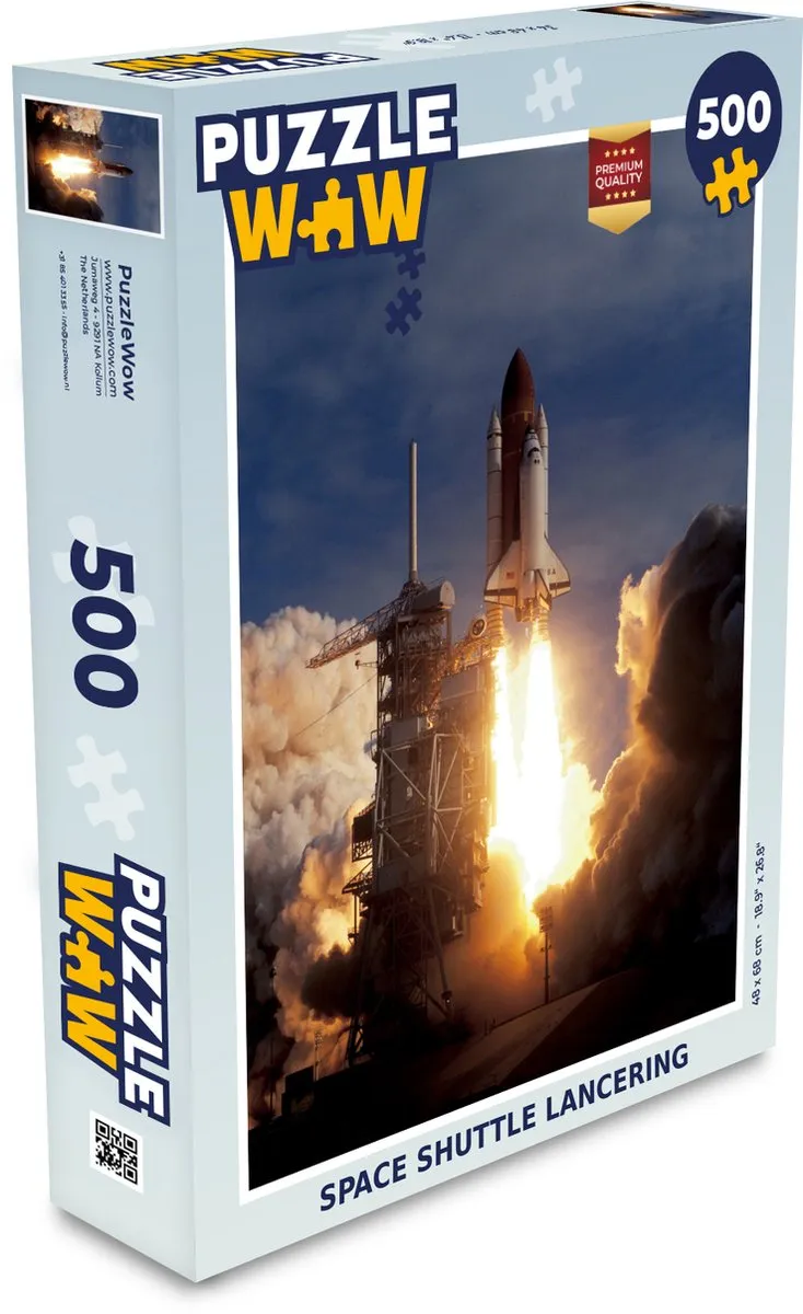 PuzzleWow Space Shuttle Lancering Legpuzzel 500 Stuks - Multicolor