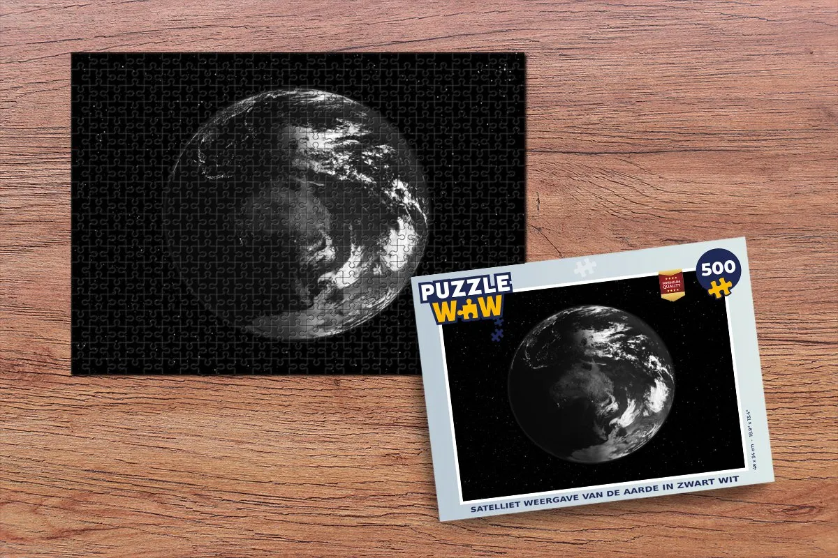 PuzzleWow Legpuzzel Aarde Planeten Sterren 500 Stuks - Multicolor
