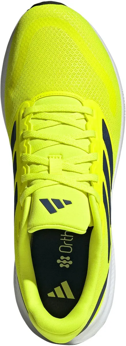 adidas RUNFALCON 5 WIDE Heren Hardloopschoenen - JQ6980 - 46.5 - Geel - afbeelding 3 van 6