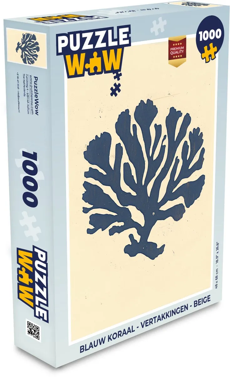 PuzzleWow Vertakkingen Legpuzzel 1000 Stuks - Koraal