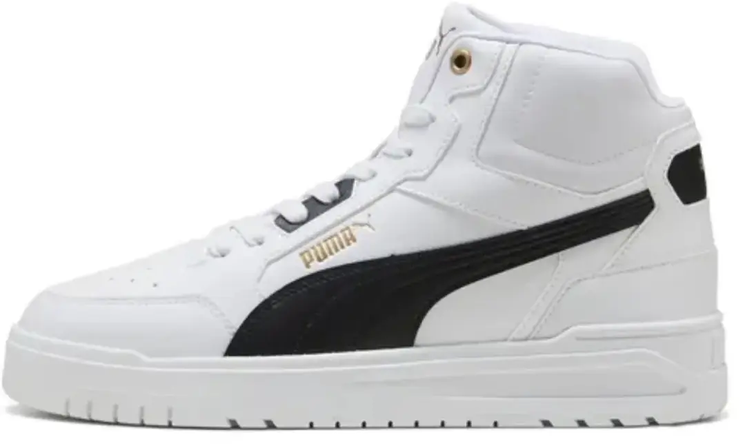 Puma shuffle downtown mid in de kleur wit.