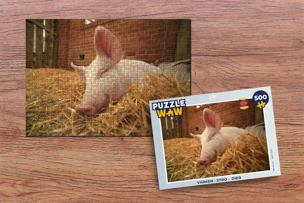 PuzzleWow Varken Legpuzzel 500 Stuks - Multicolor