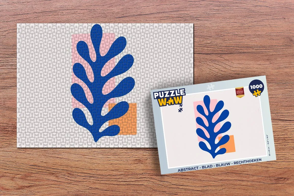 PuzzleWow Abstract Legpuzzel 1000 Stuks - Blauw