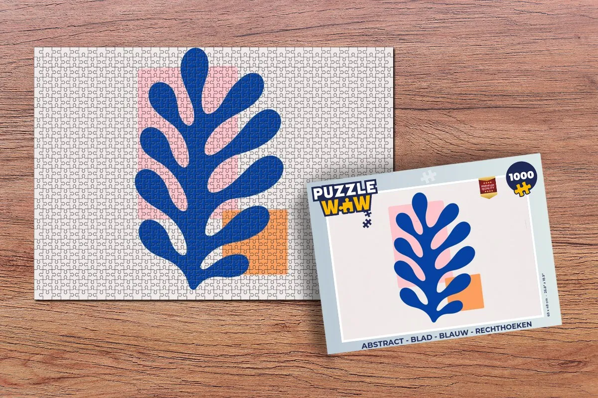 PuzzleWow Abstract Legpuzzel 1000 Stuks - Blauw