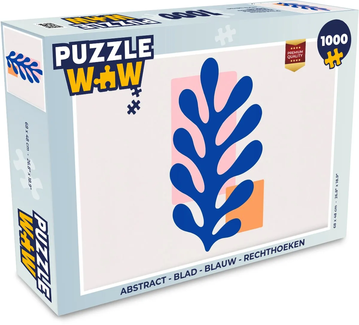 PuzzleWow Abstract Legpuzzel 1000 Stuks - Blauw
