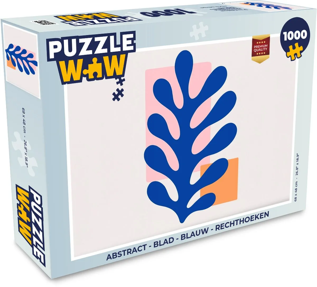 PuzzleWow Abstract Legpuzzel 1000 Stuks - Blauw