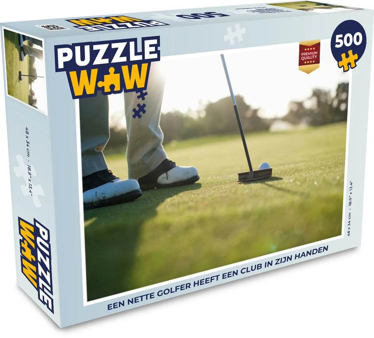 PuzzleWow Legpuzzel Een nette golfer - 500 Stuks - Multicolor