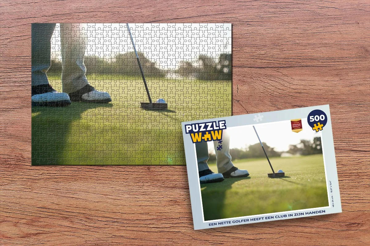 PuzzleWow Legpuzzel Een nette golfer - 500 Stuks - Multicolor