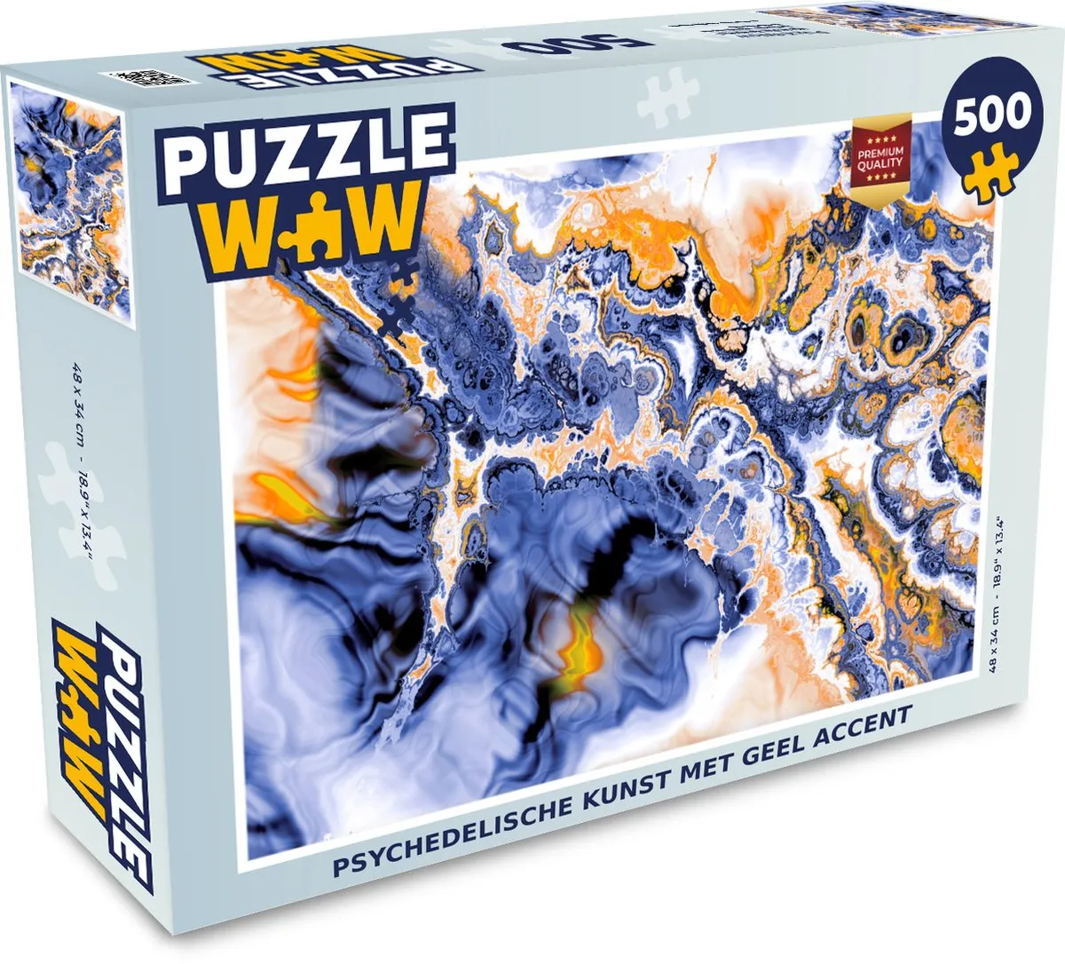 PuzzleWow Psychedelisch Legpuzzel 500 Stuks