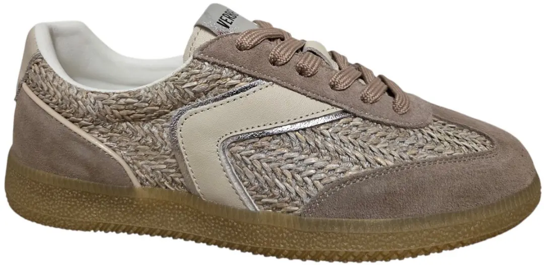 Verbenas Sound Tropic Piedra Cuero Sneakers Beige Suede Dames