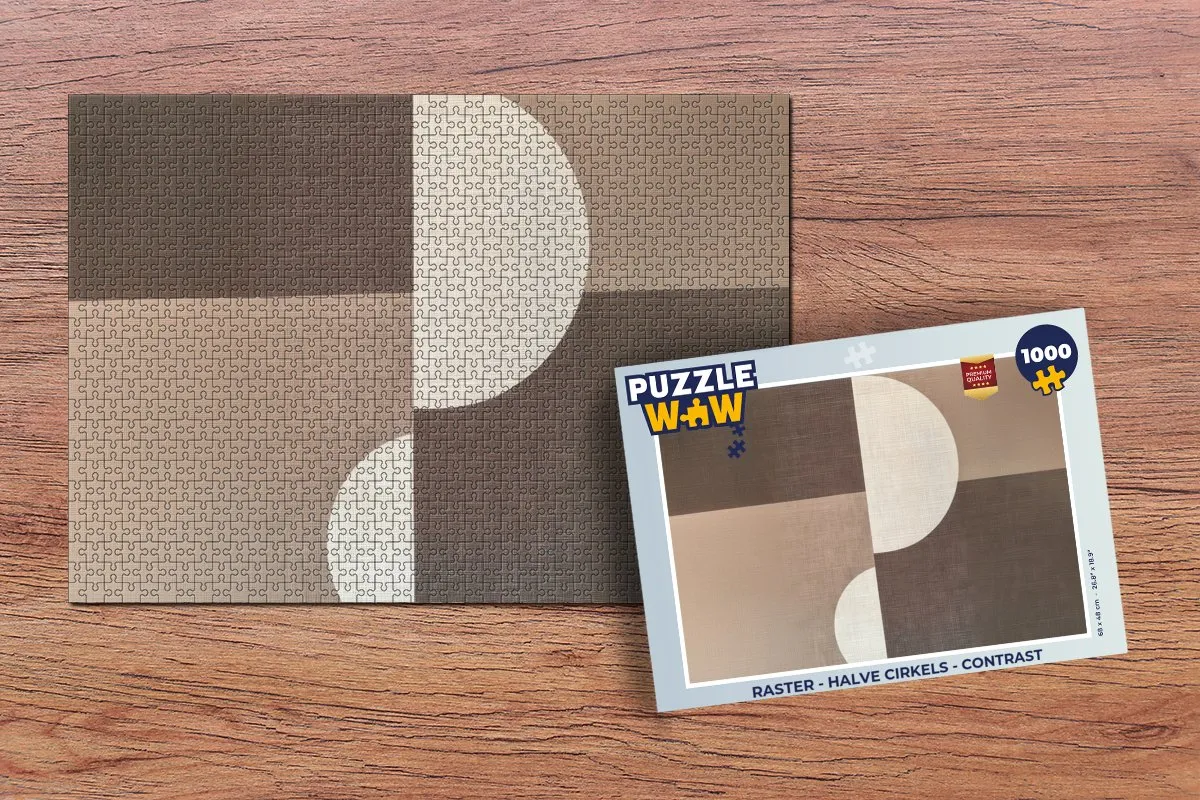 PuzzleWow Halve Cirkels Legpuzzel 1000 Stuks - Contrast