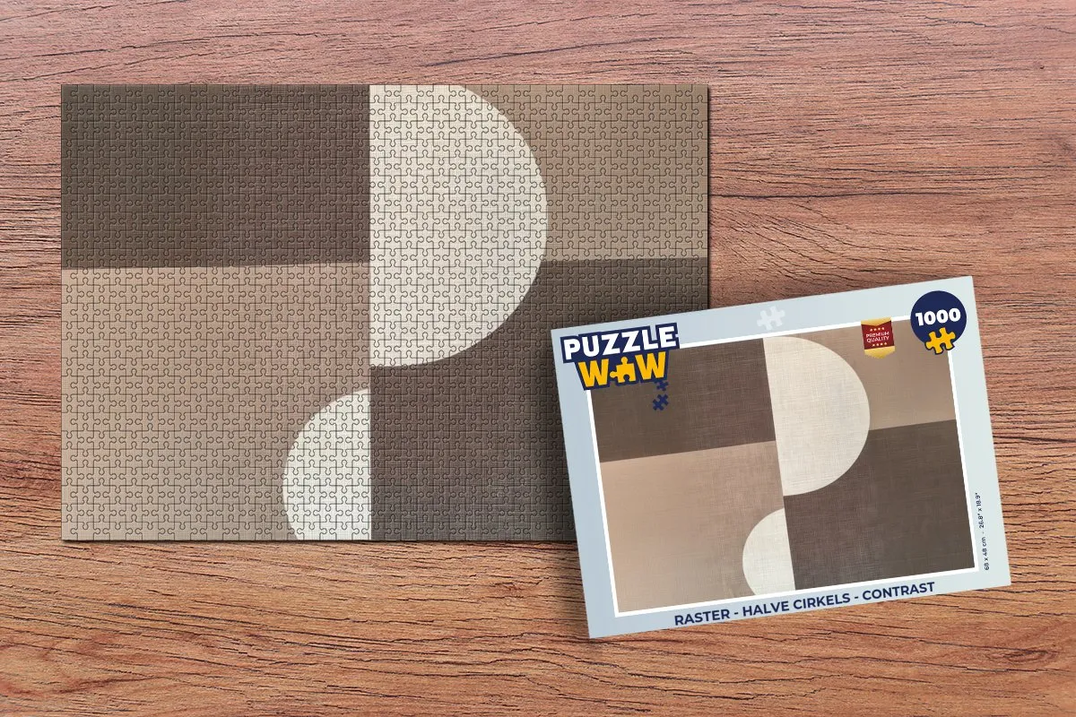 PuzzleWow Halve Cirkels Legpuzzel 1000 Stuks - Contrast
