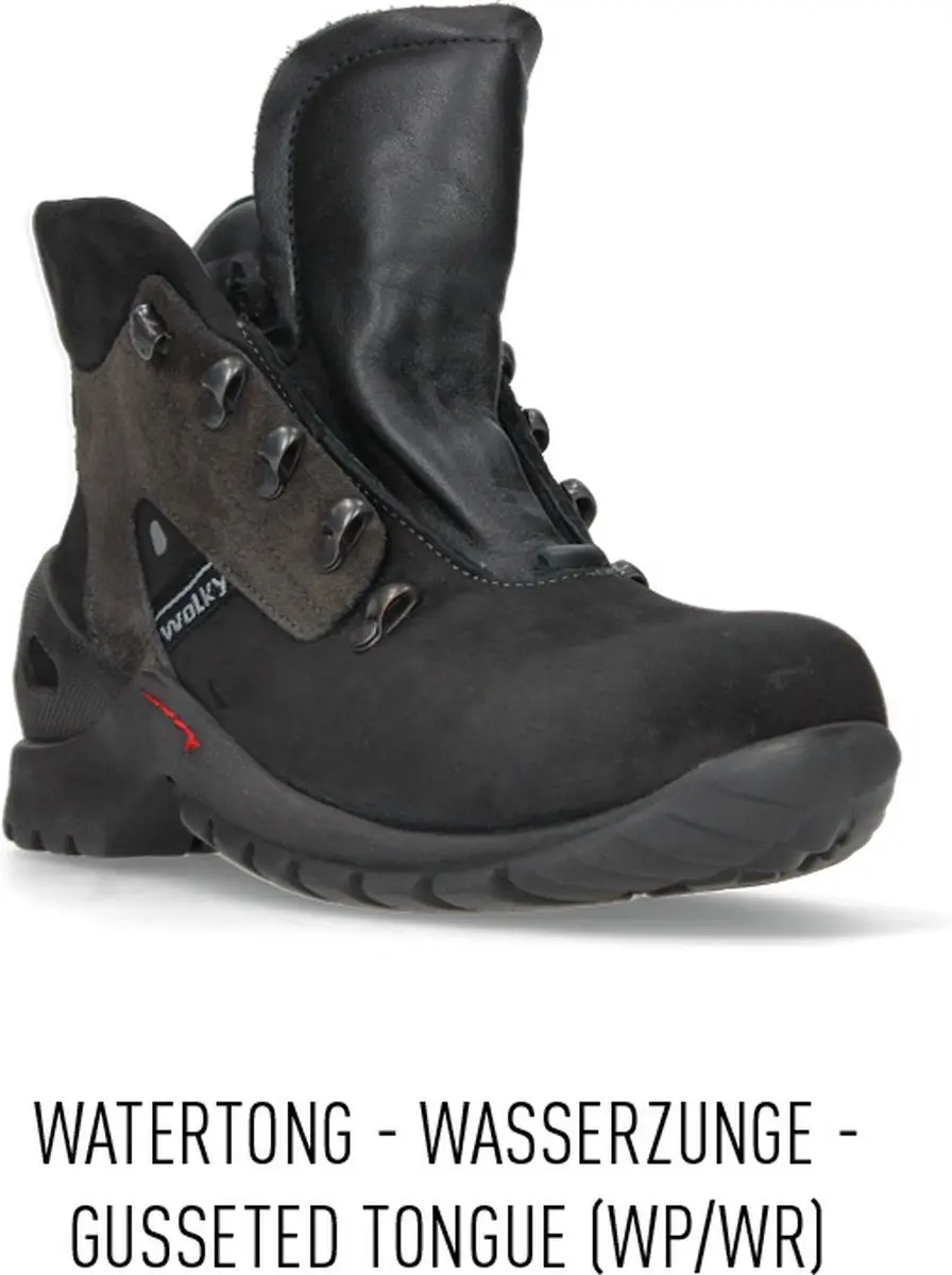 Wolky Traction WP Hoge Veterschoenen - Zwart Nubuck - afbeelding 3 van 6