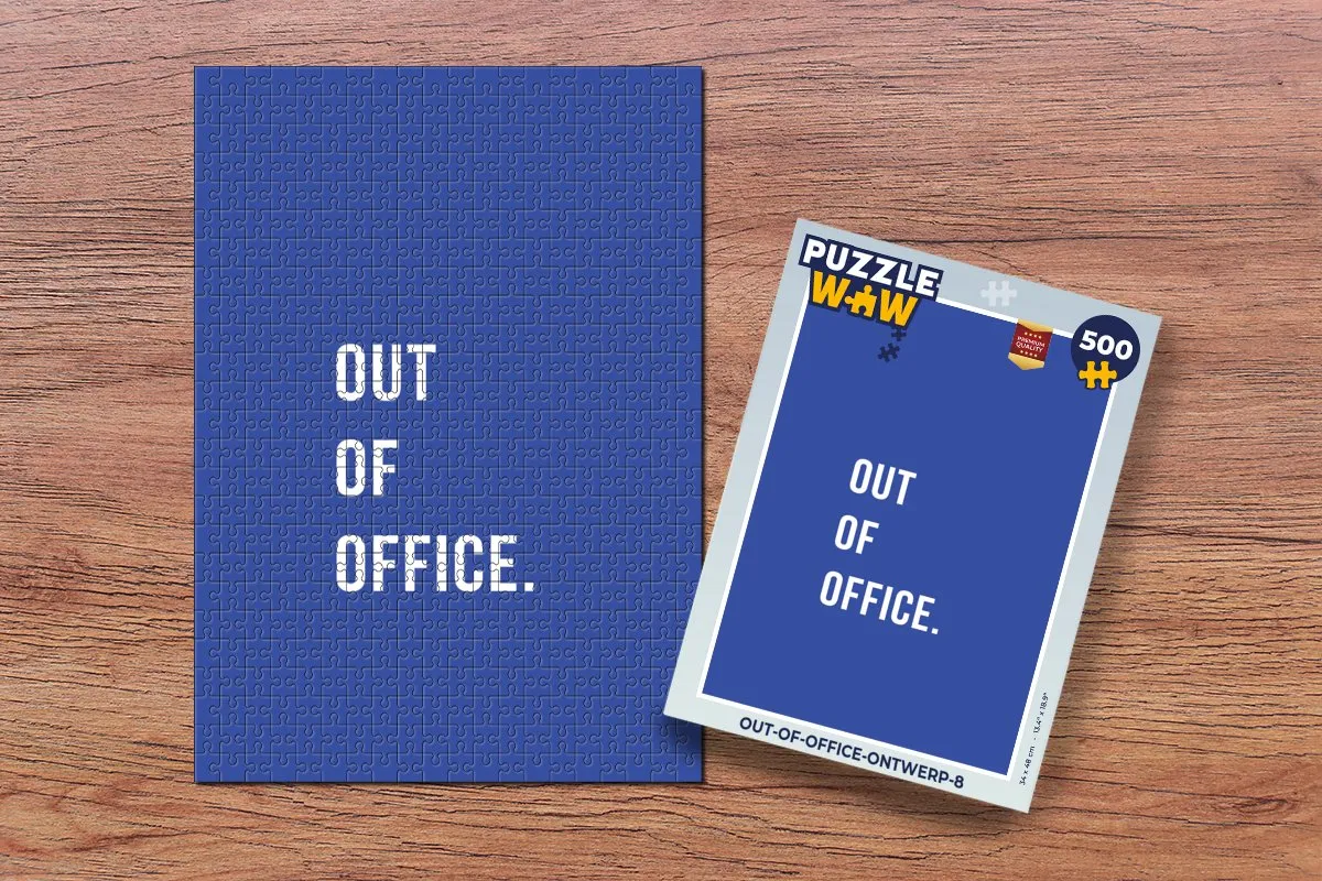 PuzzleWow Quotes Out of Office Legpuzzel 500 Stuks - Multicolor