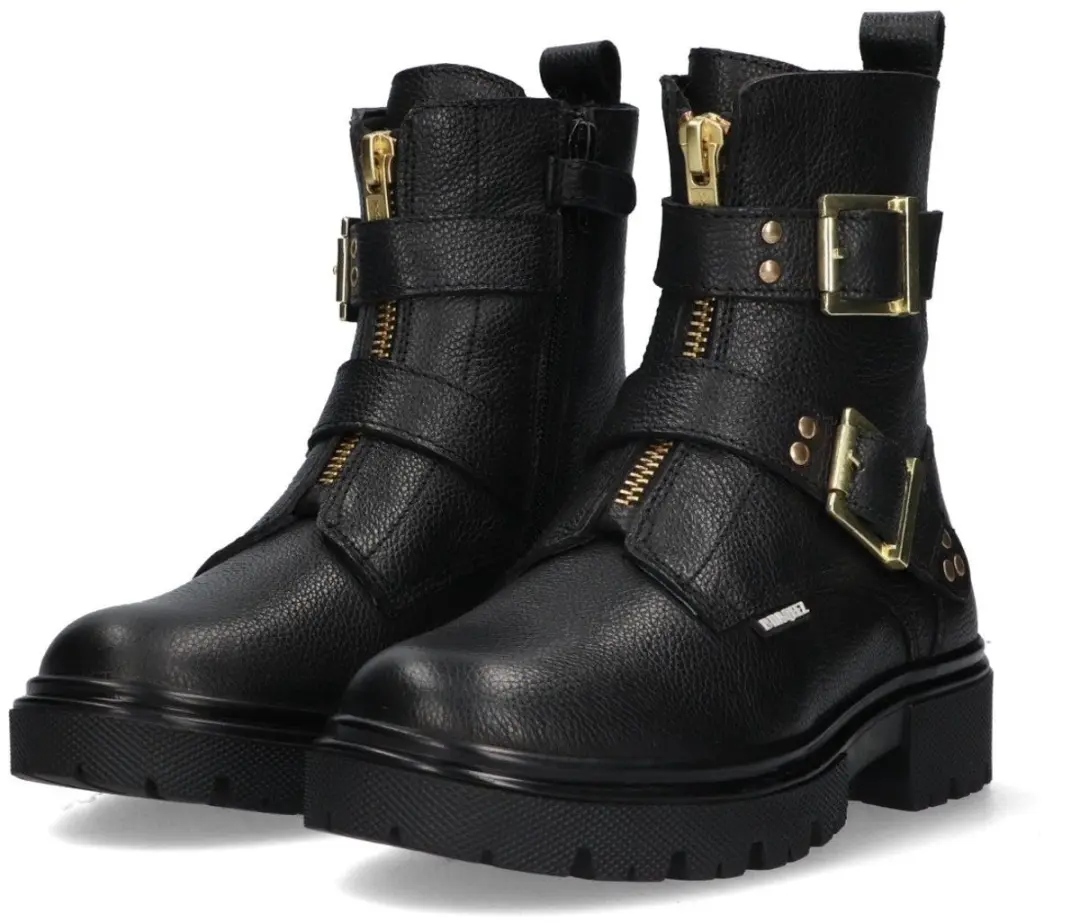 Braqeez Meisjes Biker Boots - Zwart - Leer - afbeelding 6 van 6