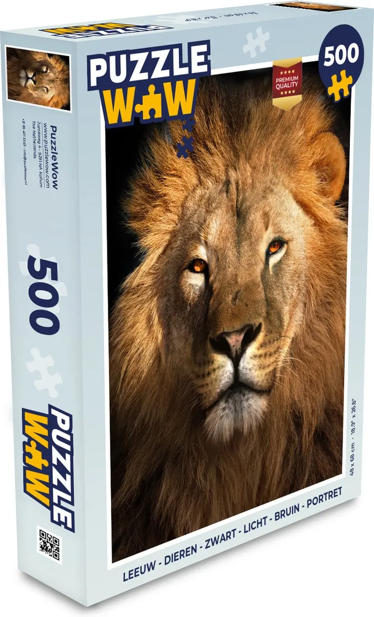 PuzzleWow Leeuw Legpuzzel 500 Stuks