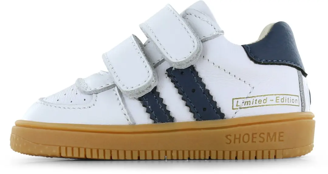Shoesme Wit-Donkerblauw Sneakertje