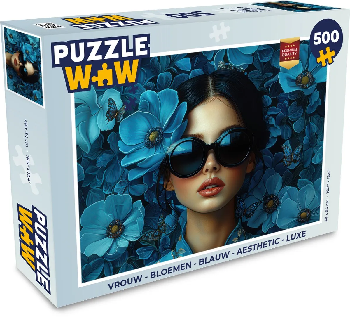 PuzzleWow Vrouw Bloemen Legpuzzel 500 Stuks