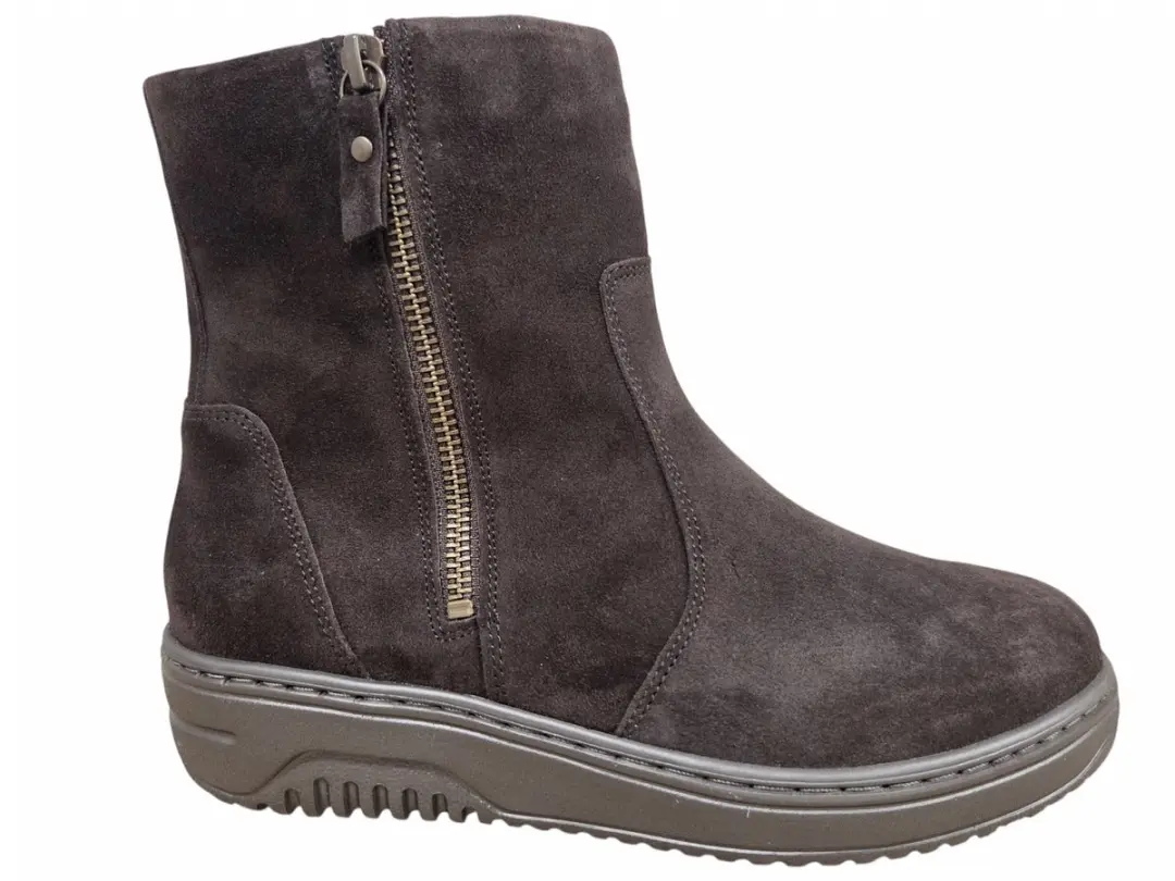 Hartjes 172.1709/30 77.00 K Soul Enkellaarzen Bruin Suede Dames Breedtemaat K