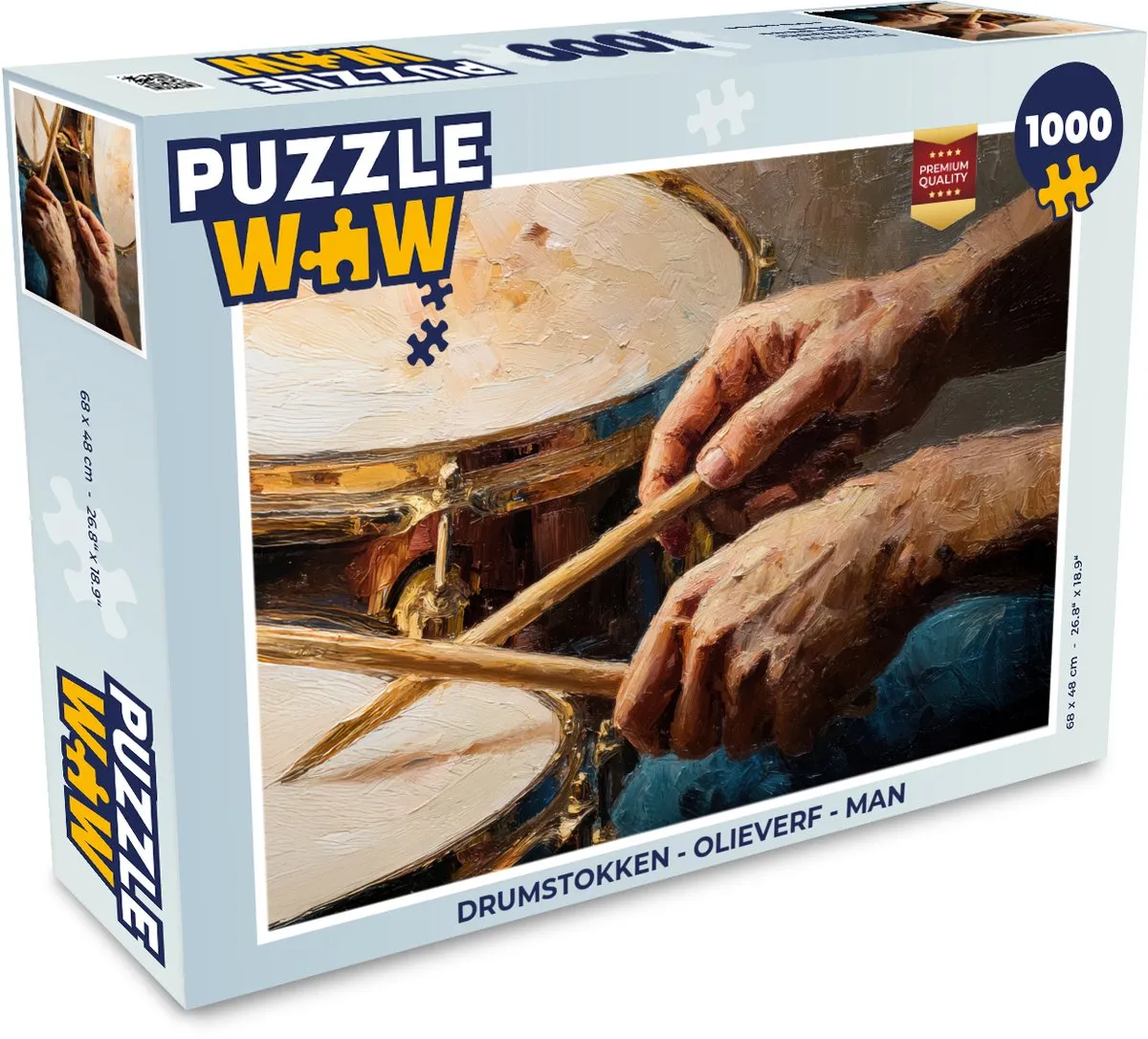 PuzzleWow Drumstokken Puzzel 1000 Stuks - Man