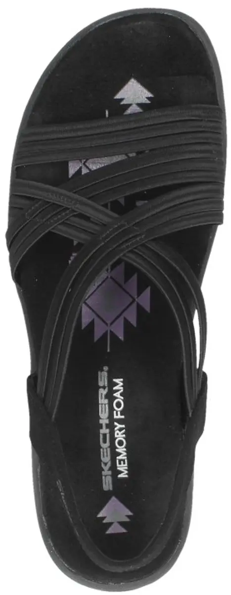 Skechers Reggae Slim - Simply Stretch Dames Sandalen - Black - Maat 41 - afbeelding 4 van 6