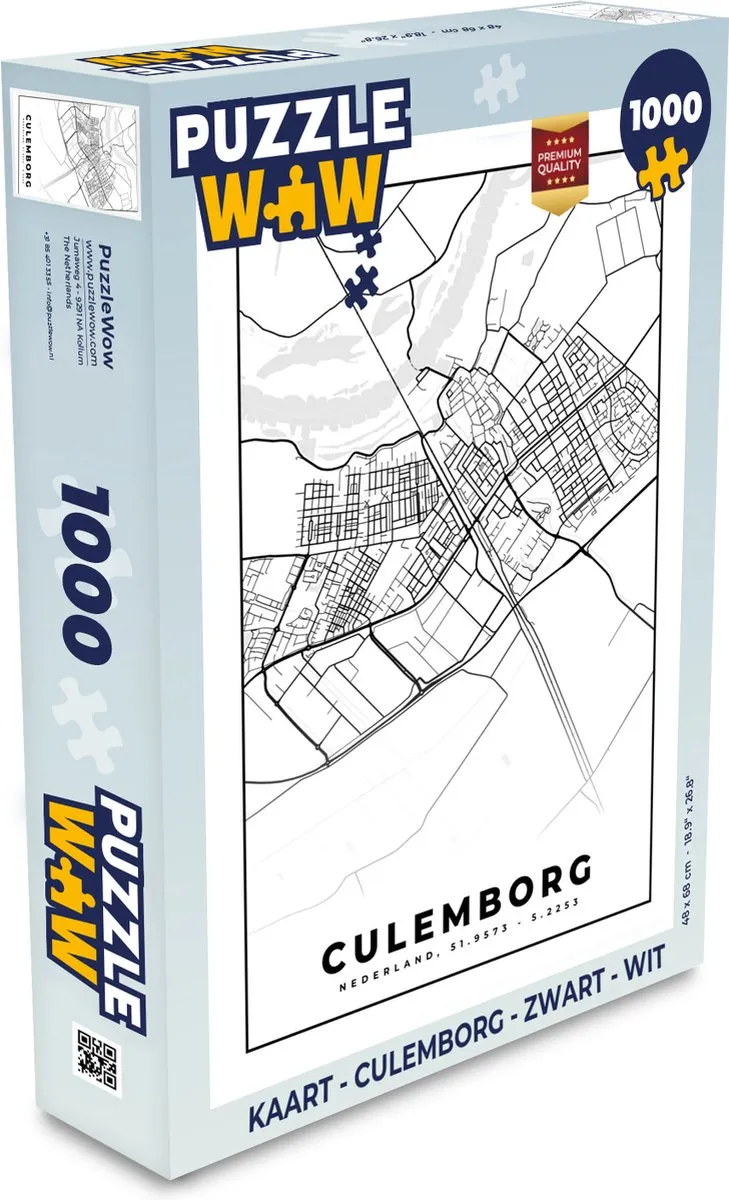 PuzzleWow Culemborg Legpuzzel 1000 Stuks - Multicolor