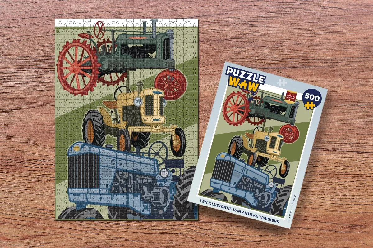 PuzzleWow Trekker Antiek Legpuzzel 500 Stuks - Multicolor