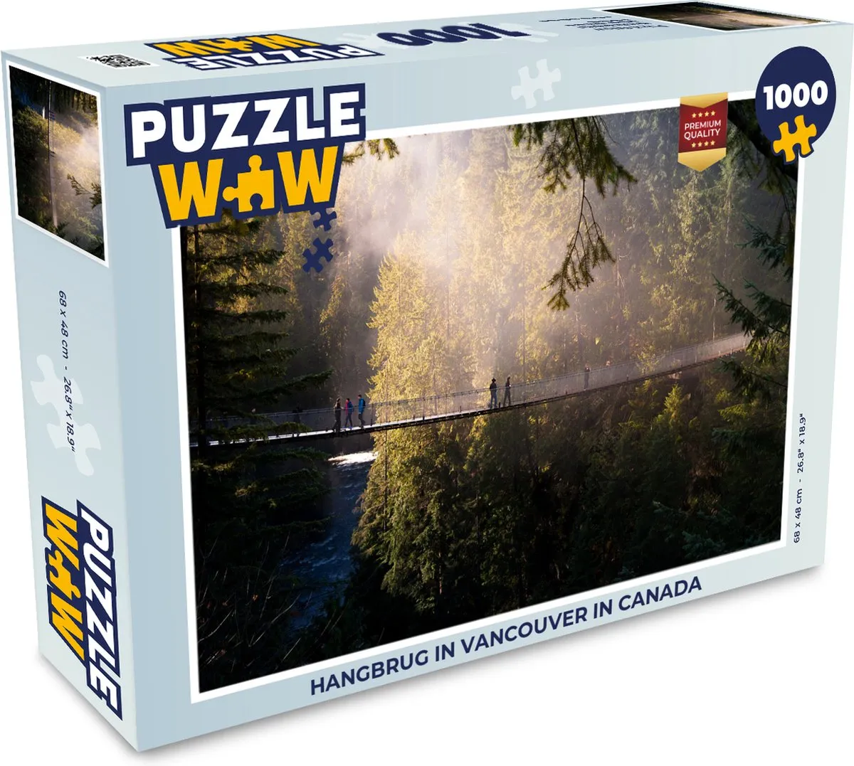 PuzzleWow Vancouver Hangbrug Legpuzzel 1000 Stuks
