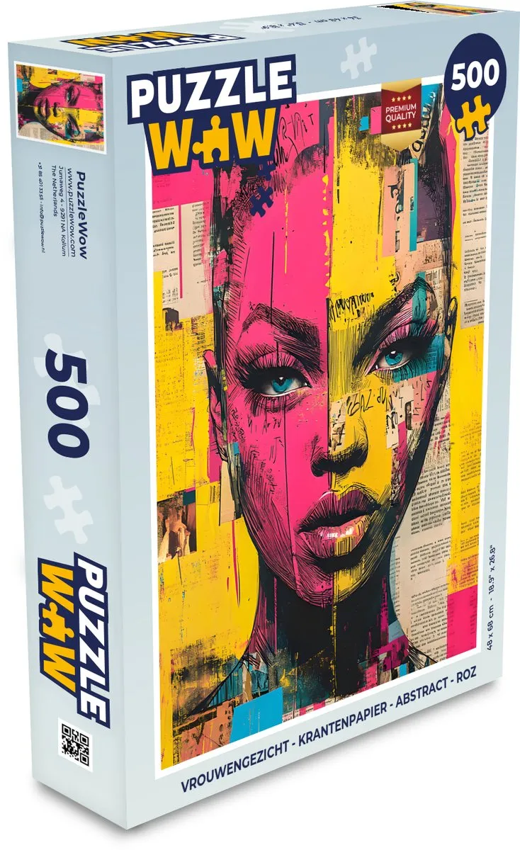 PuzzleWow Legpuzzel Vrouwengezicht 500 Stuks