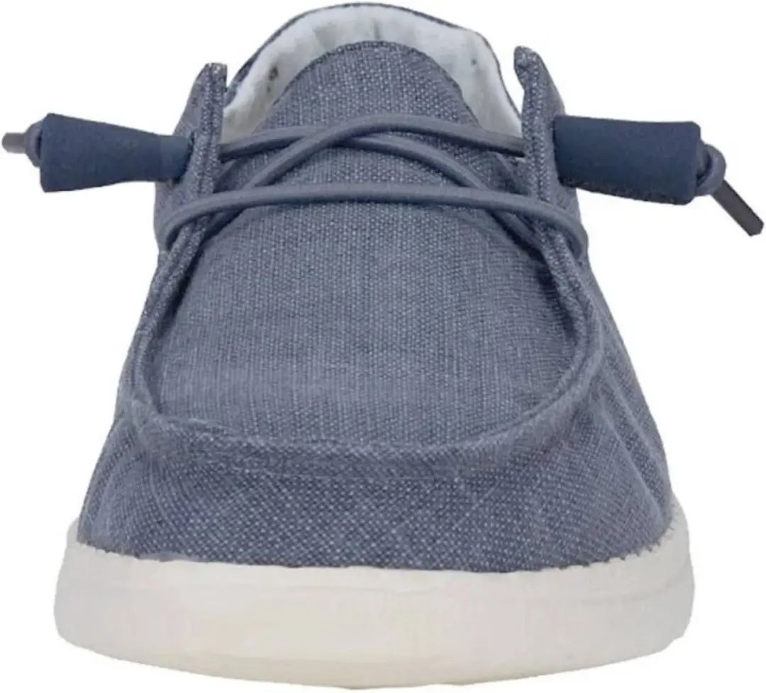 HEYDUDE Wendy Chambray Instappers - Navy White - afbeelding 2 van 6