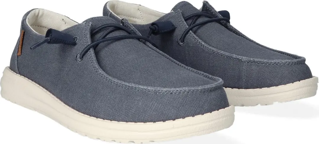 HEYDUDE Wendy Chambray Instappers - Navy White - afbeelding 3 van 6